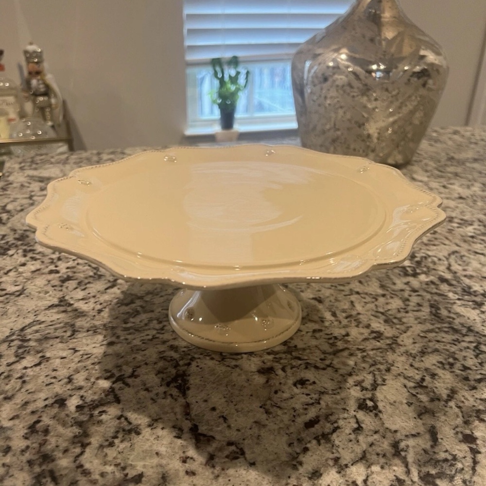 Juliska Berry and Thread Cake Stand in Butter Yellow